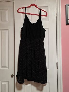 torrid Black Spotted Midi Dress